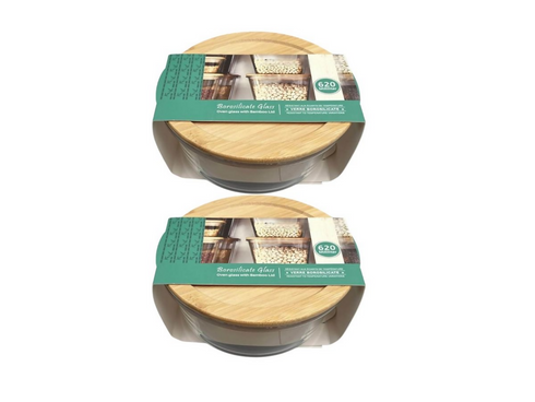 620ml Borosilicate Glass Food Storage Container - Set of 2