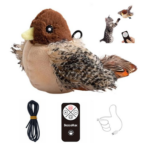 Flapping Bird Cat Toy, Bird Flapping Wings Cat Toy - No Flying