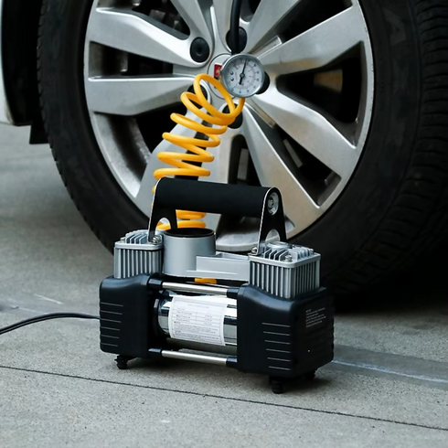 Multifunction Portable 2 Cylinder 12V Universal Bike Car Truck SUV Offroad Tyre Inflator Inflatable Pump Air Compressor