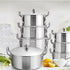 14 Piece Die-Cast Aluminum Soup Pot Set Kitchen Cookware