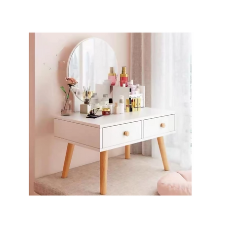 Tabletop Mirror with Drawer Storage Small Dressing Organizer-7019