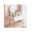 Tabletop Mirror with Drawer Storage Small Dressing Organizer-7019