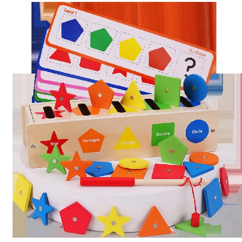 Wooden Magnetic Color Pairing Sorting Games
