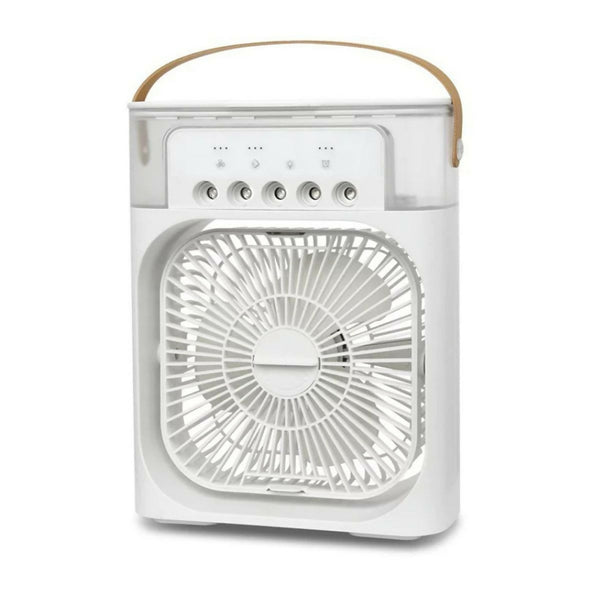 Desktop Electric Fan Portable Air Conditioner Household Small Air Cooler - White