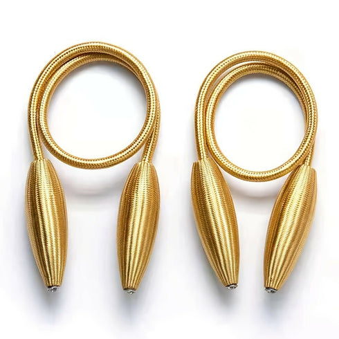 2 Pack Curtain Tiebacks -Gold
