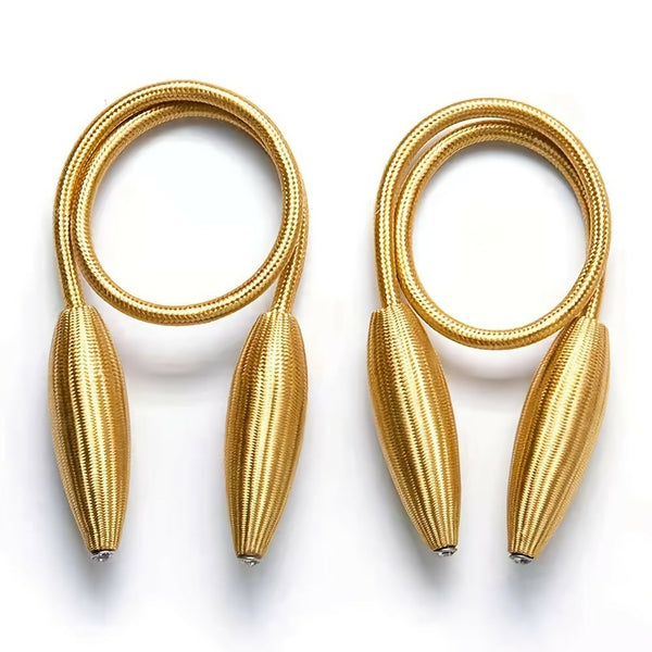 2 Pack Curtain Tiebacks -Gold