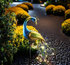 2 Pack-Solar Peacock Crafts Iron Art Grounded Courtyard Decorative Light.
