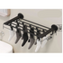 Multi-Functional Wall Mounted Towel Hanger Holder Rack-black