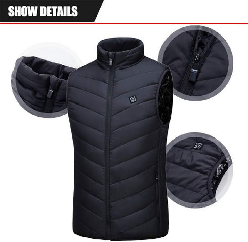 Unisex Winter Windproof Lightweight Electric Thermal Body Warmer.