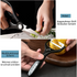 6-Piece Black Professional Kitchen Knife Set