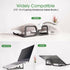 Portable Glasses Shape Folding Aluminum Laptop Cooling Stand - Black