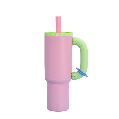 Coffee Thermal Mug 40oz Tumbler-Pink