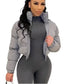 Women Winter Crop Puffer Jacket