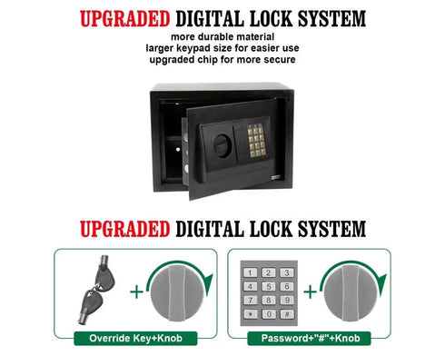 Home Digital Safety Box with Keys and Pin Number