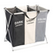 3 Compartment Laundry Hamper Collapsible Aluminium Basket