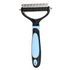 Double Sided Pet Dematting Comb for Large Dogs - Blue