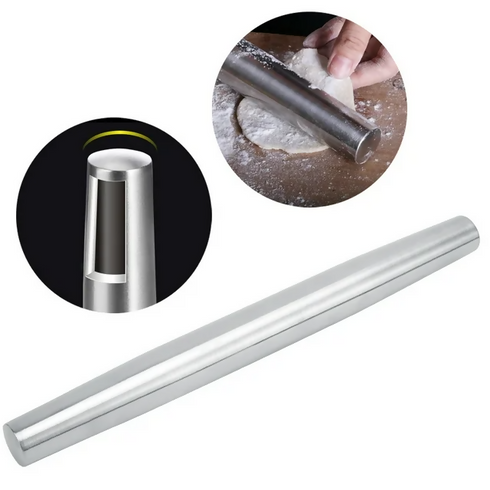 Kitchen Stainless Steel Rolling Pin 37.5cm