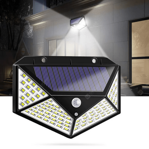 LED Outdoor Solar Wall Lamp Waterproof PIR Motion Sensor Garden Wall Light