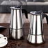 Espresso Maker Stainless Steel Espresso Pots Stove Top 6 Cup Italian Coffee Maker Percolator Moka Pot