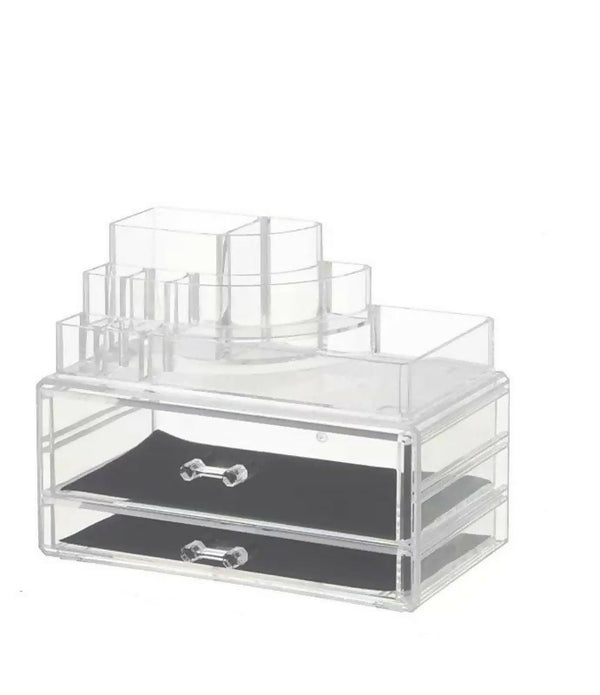 Transparent Cosmetic Organizer with 2 drawers