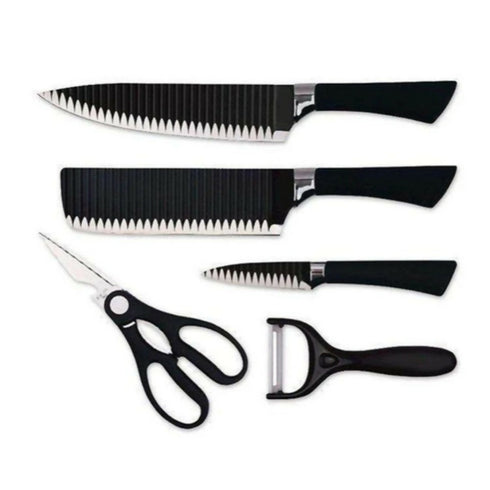 5-Piece Stainless Steel Non-stick Coating Knife Set with Gift Box