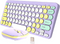 Retro 2.4GHz Wireless Keyboard and Mouse Combo Set.