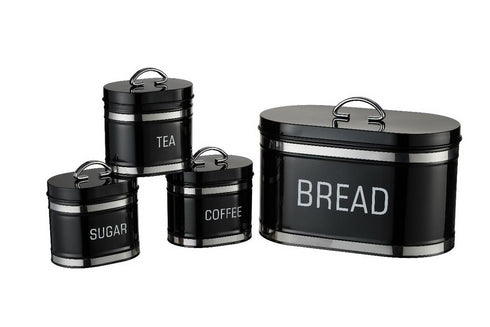 Loaf Bread Bin and Coffee Sugar Tea Canister Set