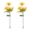 2 Pieces Solar Sunflower Lawn Light Garden Light