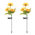 2 Pieces Solar Sunflower Lawn Light Garden Light
