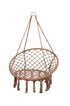 Handmade Rope Knitted Macrame Hanging Swing Chair - Brown
