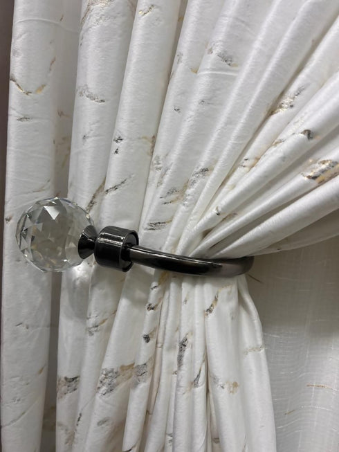 silver Curtain Tiebacks