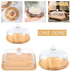 Elegant Cake Dome Food Cover with Wooden Base