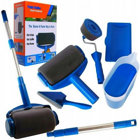 Paint Roller Clever Brush Multifunctional Set with Extendable Rod for Home, School, Office Wall, Ceiling Painting and DIY.