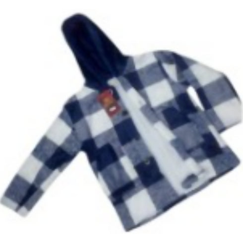 Baby Unisex Plaid Hooded Jacket