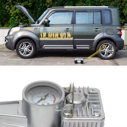 Multifunction Portable 2 Cylinder 12V Universal Bike Car Truck SUV Offroad Tyre Inflator Inflatable Pump Air Compressor