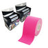 Sport Kinesiology Tape Individual Package For Foot Knee Elbow - 2 Rolls - 5cmx5m - Pink