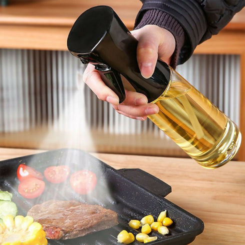 Air Fryer Oil Sprayer Kitchen Oil-Control Mist Spray Bottle - Black