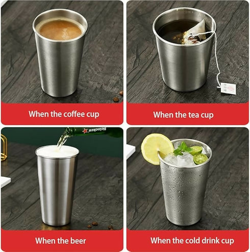 2Pcs Premium Stainless Steel Cups