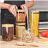 Cannister Square With Bamboo Lid Borosilicate Glass