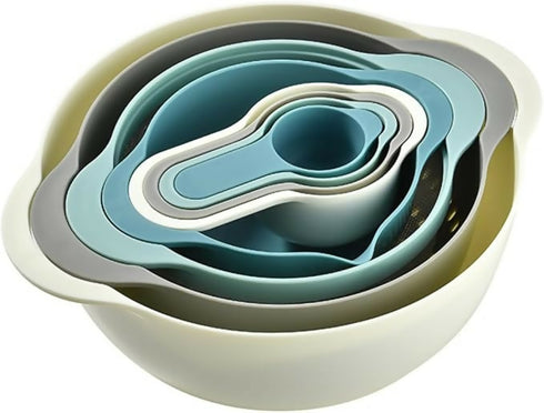 8-Piece Kitchen Prep Bowl Set, Measuring Cups, Mixing Bowls