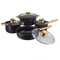 8-Piece Stainless Steel Nonstick Lightweight Cookware Set with Glass Lids
