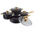 8-Piece Stainless Steel Nonstick Lightweight Cookware Set with Glass Lids