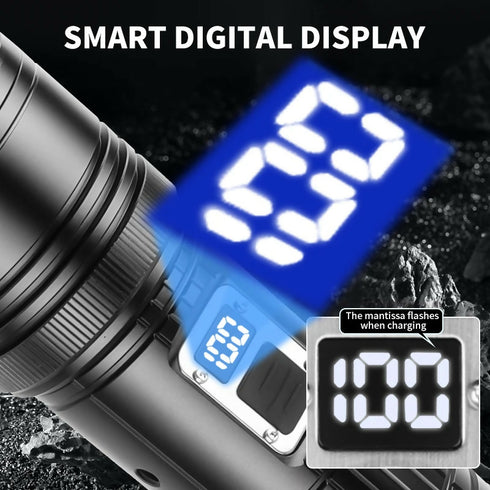 Tactical Flashlight with Detachable Handle, Black