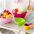 10 Piece Rainbow Mixing Bowl Colander Sifter Measuring Spoons Set