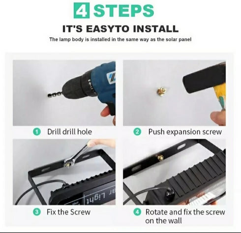 50W Solar LED Outside Flood Light with Remote control