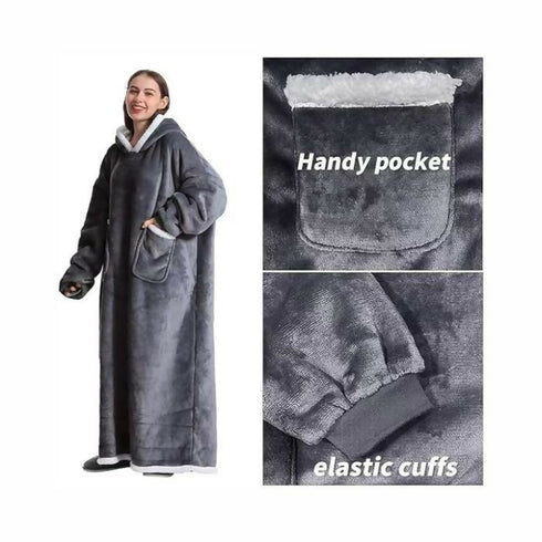 Hoodie Blanket Extra Long Sherpa Oversized Hoodie