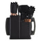 Silicone Kitchen Utensil Set, 19-Piece -Black