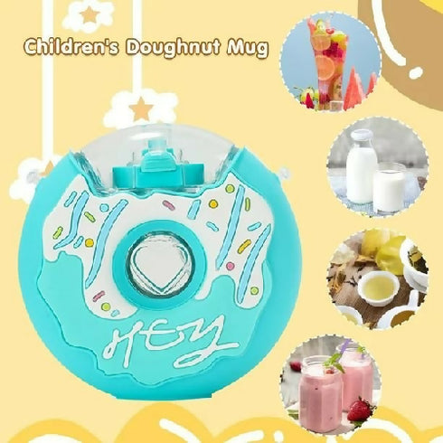 Cartoon Rainbow Donut, Shaped Water Bottle