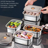 4 Pack Stainless Steel Food Storage Containers with Leak-Proof Lids