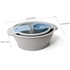 4 Pieces Of Multifunctional Stackable Fine Mesh Flour Sifter Set - Grey/Blue